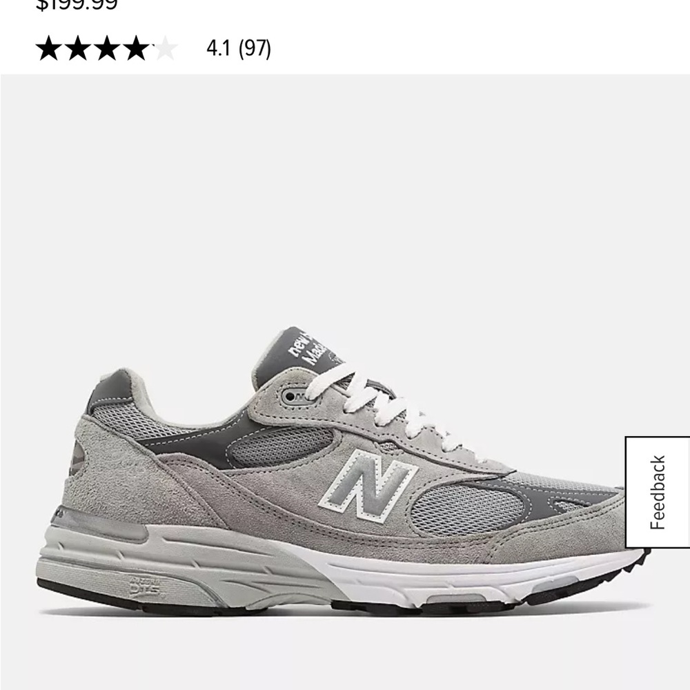 New Balance Womens Gray Sneakers